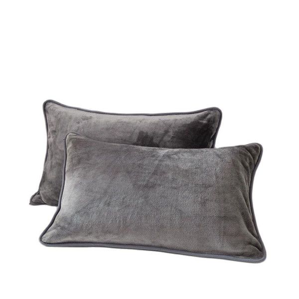 

pillow case luxury velvet pillowcase 48x74cm solid color soft skin cover bedding flannel fabric warm and smooth
