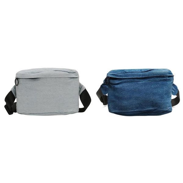 

waist bags ultra retro denim bag men and women sports cool bungee chest