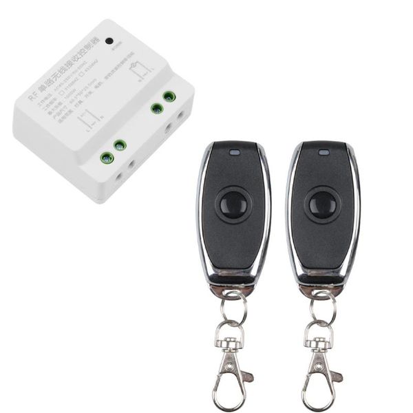 

smart home control ac 220 v wireless remote switch 250v 110v rf relay receiver module + 2pcs 433mhz controller