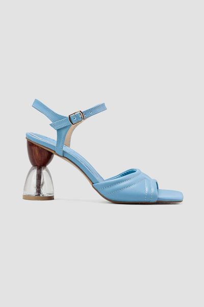 

sandals jade blue square cape wrist baretli heels shoes, Black