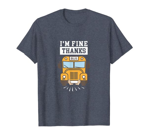 

i'm fine thanks under the bus t-shirt, White;black