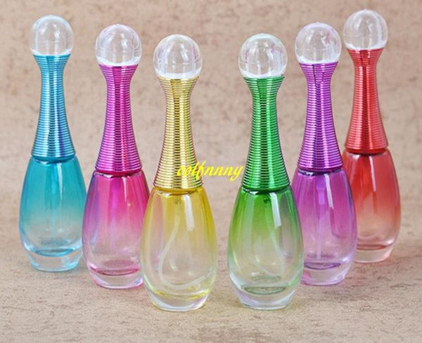 

50pcs/lot fast shipping 20ml luxury glass refillable bottle atomizer spray perfume bottles 6 colors