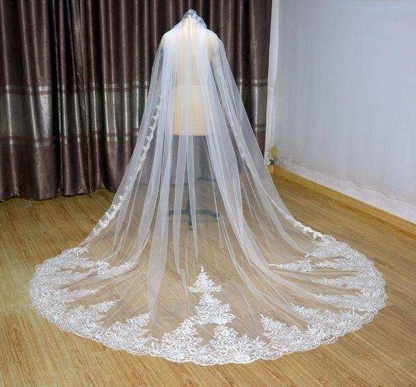

bridal veils 1 ayer wedding veil lace white cathedral custom, Black