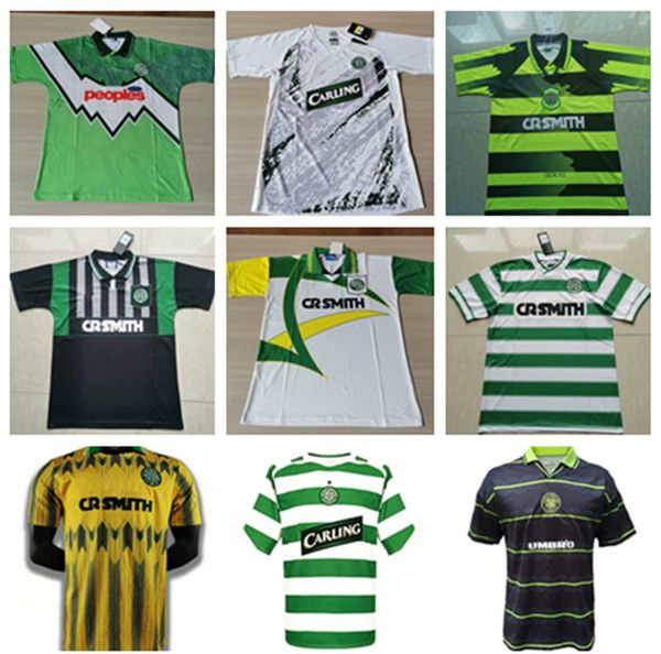 

2021 retro celtic 82 84 86 03 04 retro soccer jerseys #7 larsson nakamura burley keane classic 99 00 vintage football shirt, Black;yellow