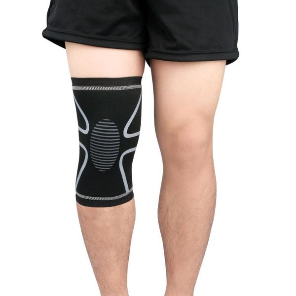 

elbow & knee pads 1 pcs elastic sports breathable non-slip support brace running fitness hiking cycling protector unisexy, Black;gray