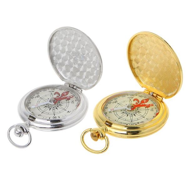 

pocket watch flip compass portable hiking navigation compass luminous in the dark navigation car keychain