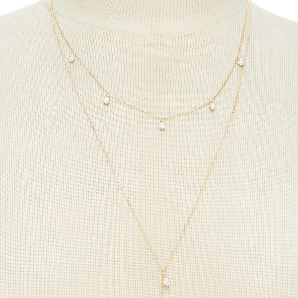

chains jewelry necklace xl212 level imitation diamond pendant, Silver