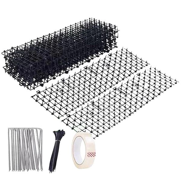 

garden cat scat mats anti-cat strips keep cat away safe plastic spike stab pad outdoor garden dog plastic nails