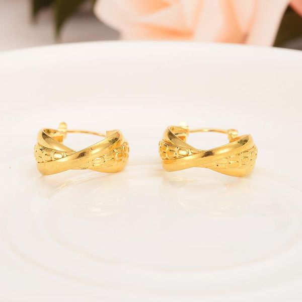 

hoop & huggie retro minimalist gold color circle earrings for women fashion ear cuff piercing dangle earring gift, Golden;silver