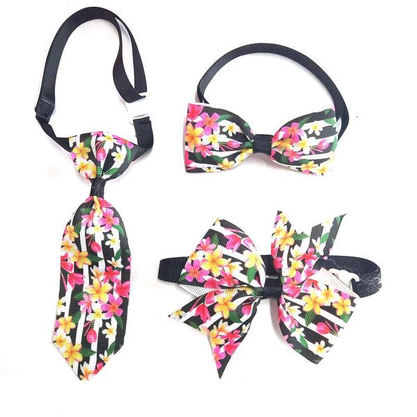 

dog apparel 10sets colorful flower pet bow tie necktie holiday adjustable puppy supplies accessories for small dogs