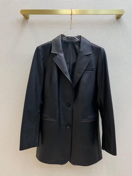 

women's fur & faux 2021 women fashion long sleeve lapel blazer 0724, Black