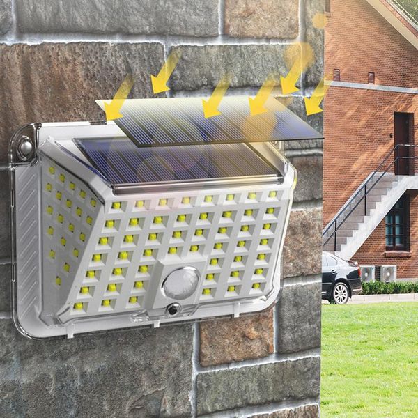 

solar lamps powered light pir motion sensor street ip65 waterproof outdoor wall lamp sunlight for garden decoratio