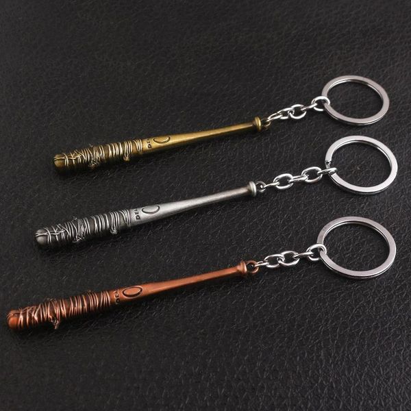 

keychains the baseball bat keychain negan's lucille stick key chian keys men car women bag accessories, Silver