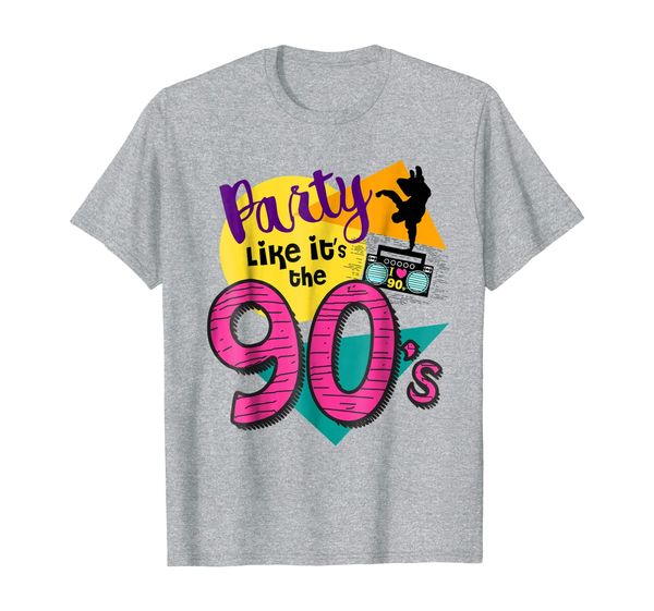 

90s party tshirt - party like it's the 90s - retro throwback, White;black