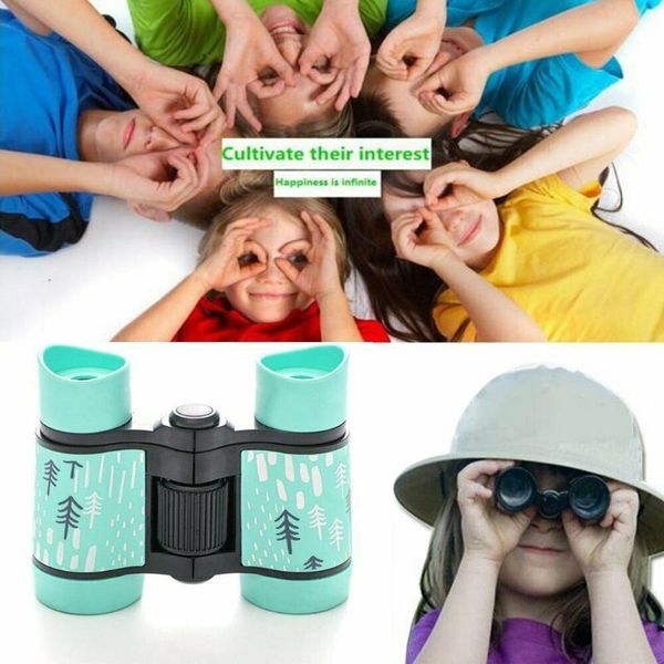 

telescope & binoculars 4x30 colorful rubber children outdoor wilderness observing binocular portable high resolution gift for kid