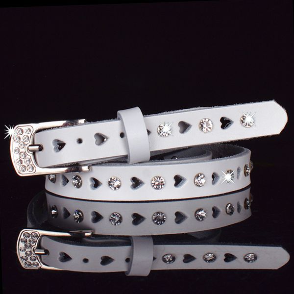 

2021 low price wholesale versatile small women's leather trouser diamond skirt narrow belt, Black;brown