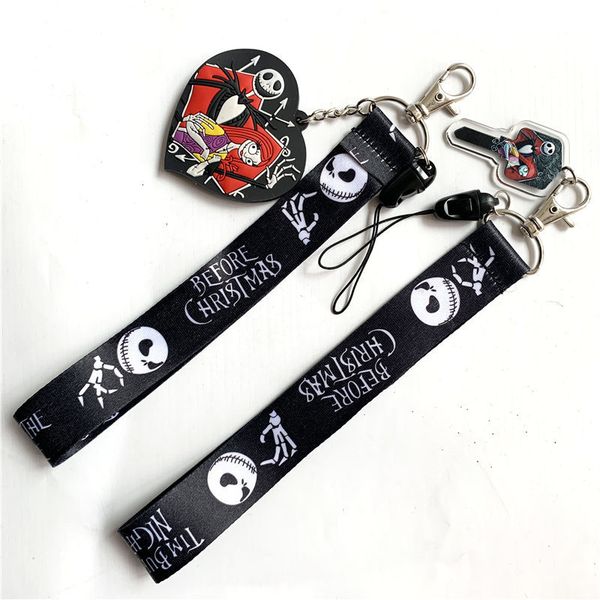 

cute jack mobile phone strap wrist strap key ring key hang rope lariat portable short lanyard school bag keychain, Silver