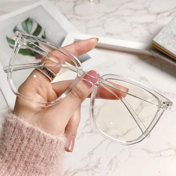 

sunglasses transparent computer glasses frame women men anti blue light square eyewear blocking optical spectacle eyeglass fashion, White;black
