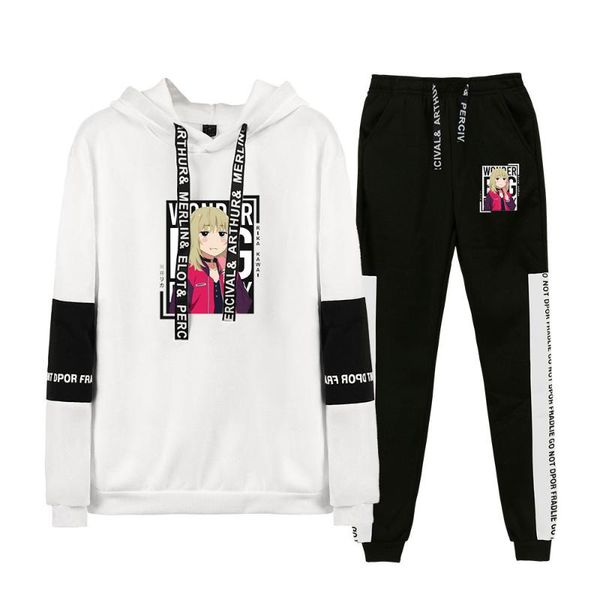 

men's hoodies & sweatshirts wonder egg priority hoodie tracksuit two piece set hoodie+sweatpants women sets harajuku streetwear fashi, Black