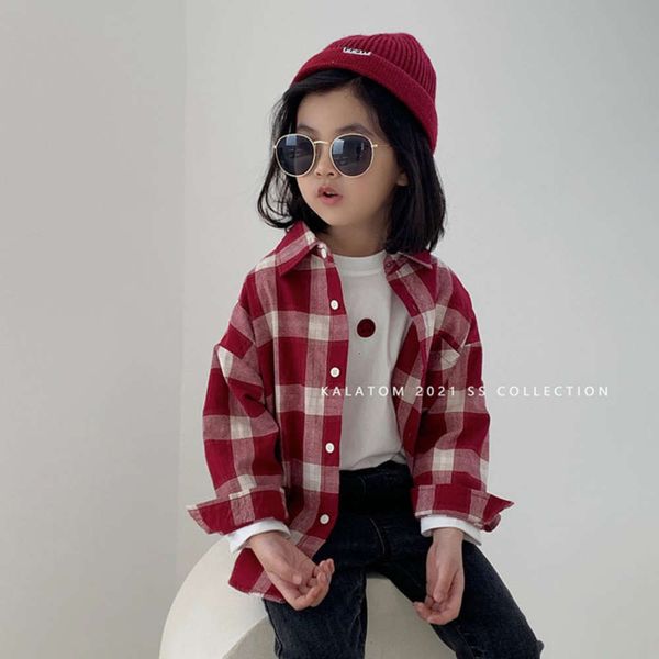 

spring and kalatom autumn casual children's wear korean embroidery smile face long sleeve t-shirt 2 color loose cotton top, Blue