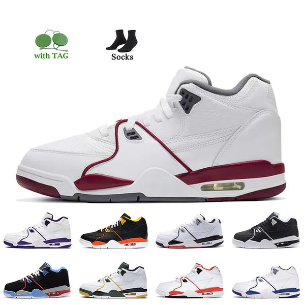 

mens flight 89 basketball shoes with socks fashion men sneakers chicago team red raygun rucker park true blue black white court purple og tr