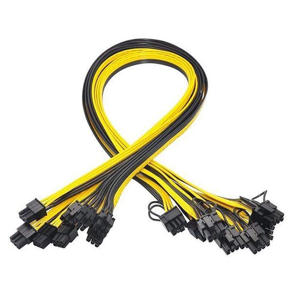 

computer cables & connectors -10 pcs 6 pin pci-e to 8 pin(6+2) (male male) gpu power cable 70cm for image cards mining server breakout board