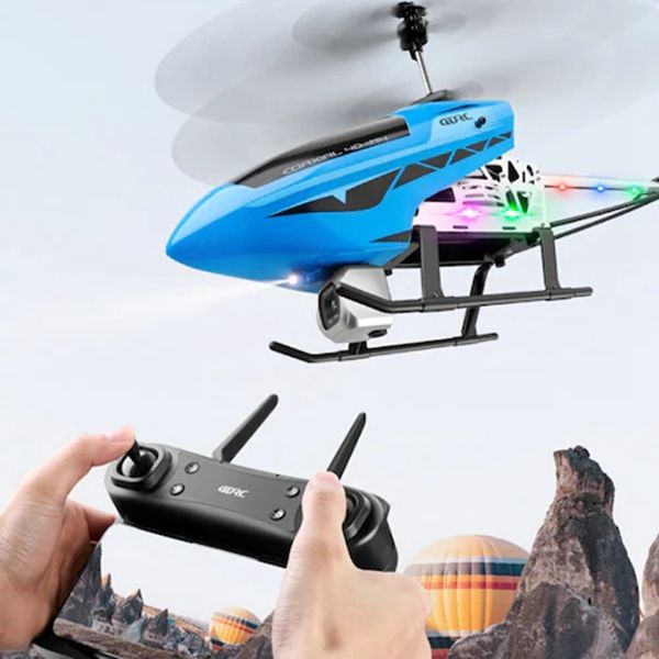 M5 2.4G 3.5CH Altitude Segure 4K HD Dual Camera RC Helicóptero RTF Remoto Controle Remoto Toy