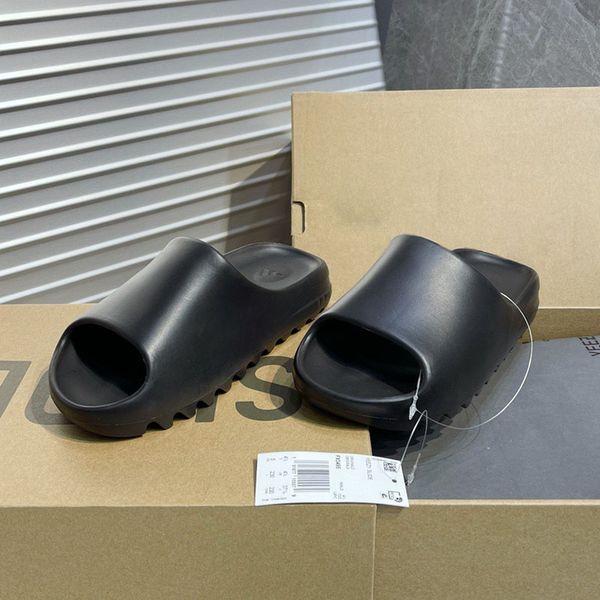 

luxury designer slides graffiti bone resin desert sand rubber slippers flat sandals men women beach shoes foam runner slipper sandal womens, Black