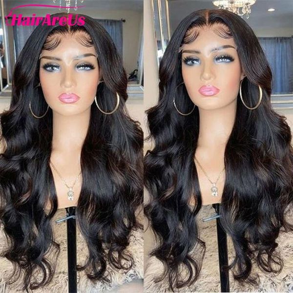

lace wigs 4x1 part wig brazilian body wave human hair with baby 150% density pre plucked for black women remy, Black;brown