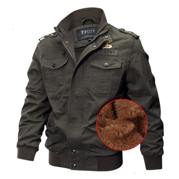 

2021 winter thicken military jacket men wool liner jaqueta masculina plus size m-6xl pilot jacket coat army men's bomber jackets, Black;brown