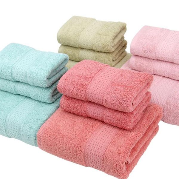 

towel 3pcs per set terry cotton sets plain hand el 1pc bath 2pcs 17 colors