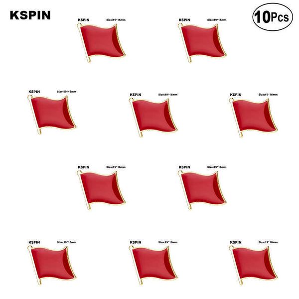 Красный флаг броши отворотный штифт флаг значок брошь булавки значки