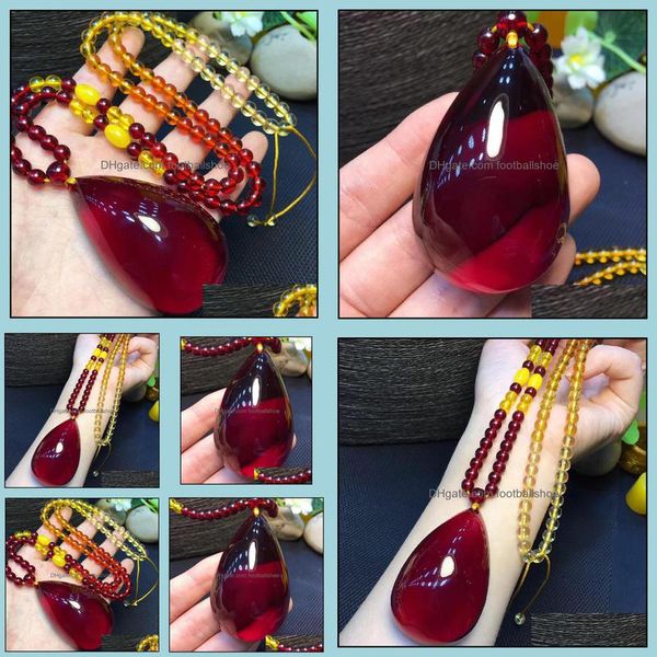 

necklaces & pendants jewelry blood amber pendant beeswax sweater chain necklace for men and women strands drop delivery 2021 o8bf5, Silver