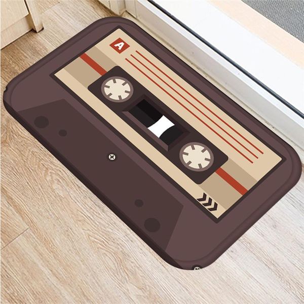 

bath mats anti slip floor carpet tape pattern cassette print doormat mat super soft thicken for living room bedroom bathroom supply