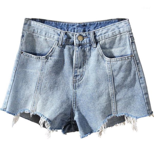 

women's jeans 2021 summer for women girls blue short denim shorts female with high waist fashion casual