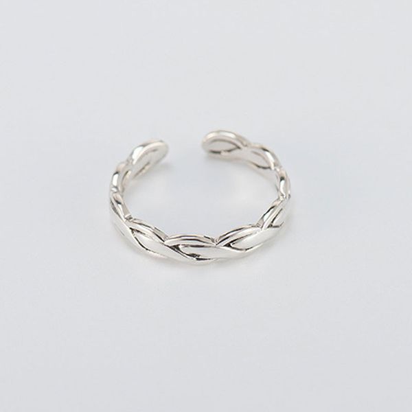 

vintage knot eternity open cuff ring for women men 100% real 925 sterling silver finger rings fine jewelry gifts ymr307