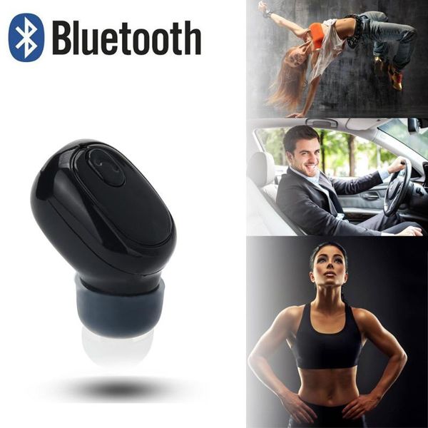 

mini wireless bluetooth 4.1 stereo headset in-ear earphone earbuds music calling phone call running ear hook dynamic black khaki