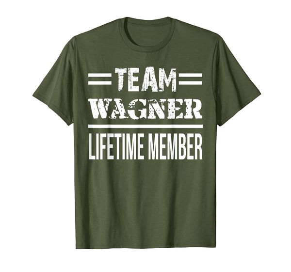 

team wagner lifetime member t-shirt, White;black