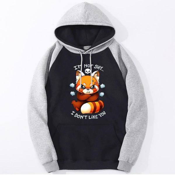 

women's hoodies & sweatshirts very angry civet cat female harajuku oversize sweatshirt raglan kawaii hoody fleece fashion clothes, Black