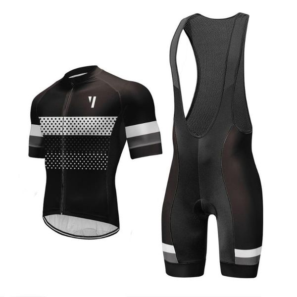 

racing sets men cycling jersey set 2021 pro team breathable bicycle clothing mountain bike maillot ropa ciclismo bib shorts, Black;blue