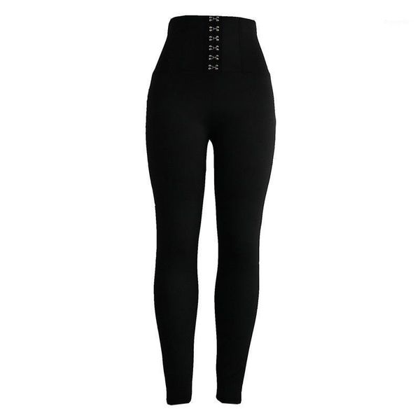 

yoga outfits stylish and comfortable slim personality high waist button hip solid color casual fitness leggings tight trousers1, White;red