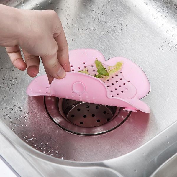 

colanders & strainers flower mesh silicone floor drain sink anti-clogging filter bathroom sewer kitchen accessories gadgets