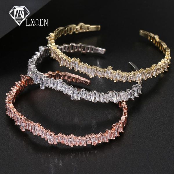 

charm bracelets luxury women wedding party adjustable cubic zirconia bangles jewelry gifts, Golden;silver