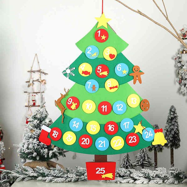 

new decorations children diy felt tree countdown calendar christmas tree pendant