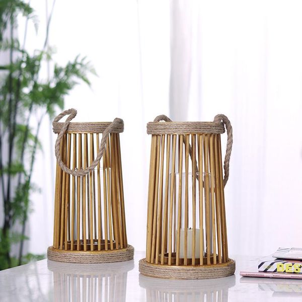 

candle holders gentle times simple modern wicker rattan rope candlestick