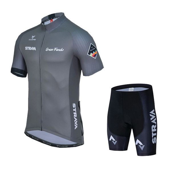 

strava new short sleeve strap cycling suit2021, Black;white