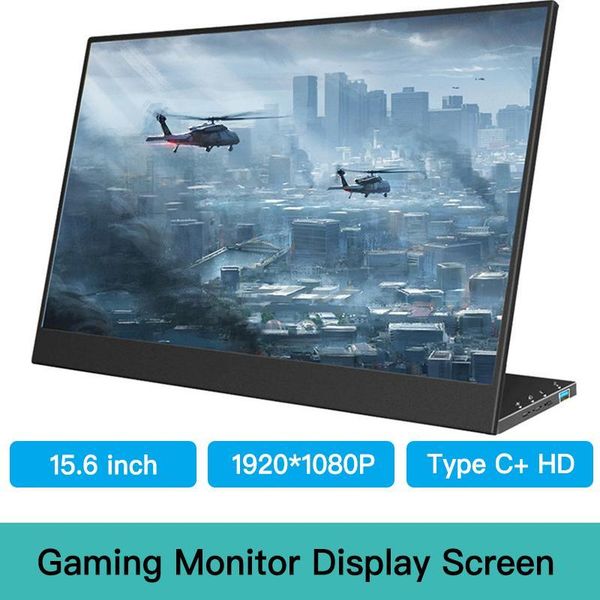 

monitors computer gaming monitor pc 15.6" touchable ips panel 1080p display screen 90Â°adjustable base portable for /ps4 phone tablet