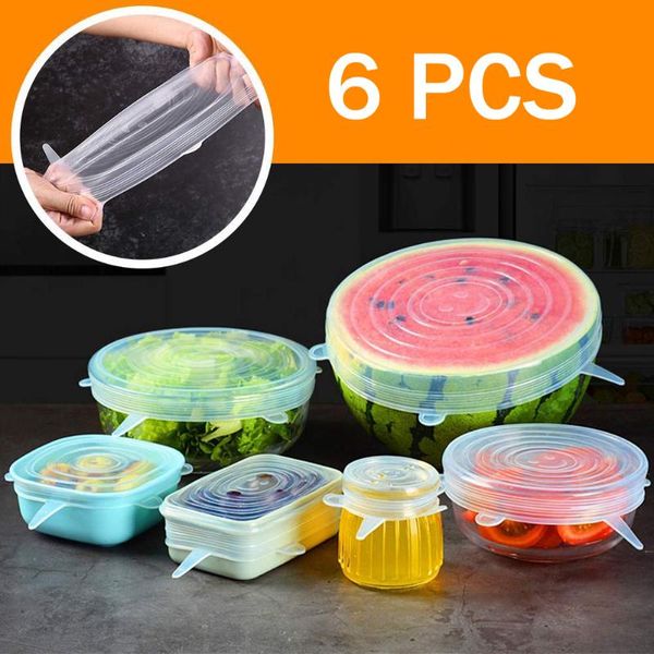 

kitchen storage & organization reusable food silicone stretch cover lid keeping fresh durable and bowl covers