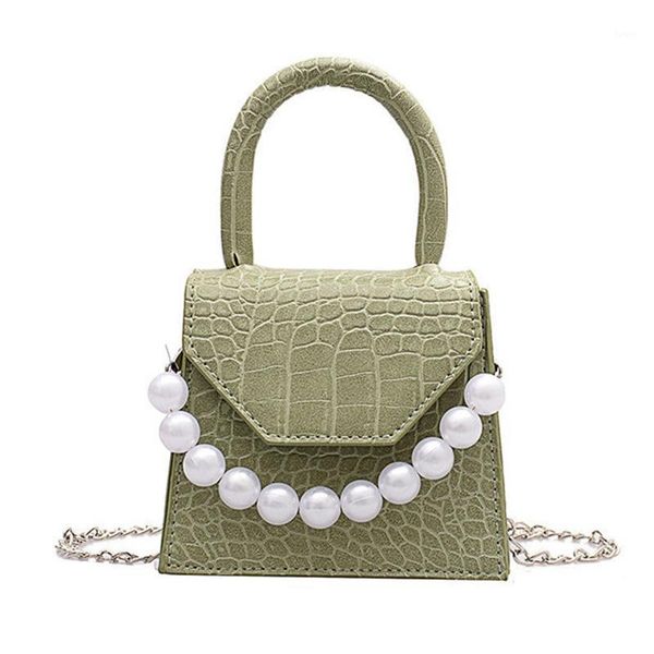 

evening bags mini design pearl handbag, elegant temperament, retro small square bag, pu leather lady shoulder diagonal wallet