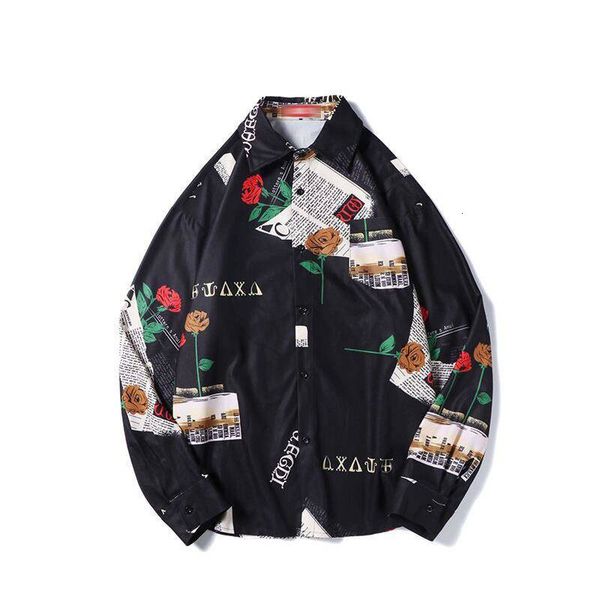 

2021 new mens summer beach hawaiian shirt brand long sleeve men casual holiday vacation clothing camisas cool shirts 78kg, White;black